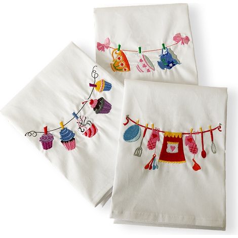 Serviette de table brodée pour le dîner de Thanksgiving (1/5)
