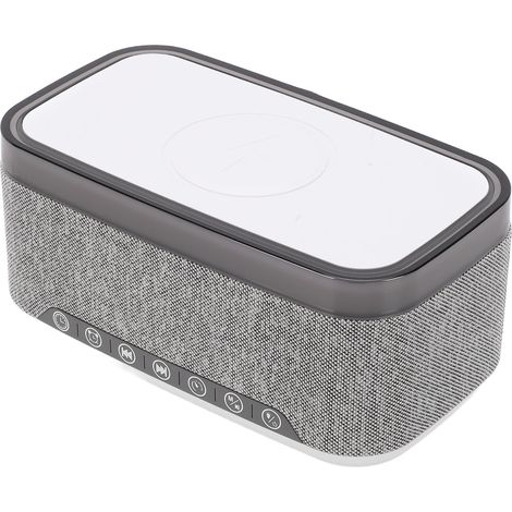 Station charge sans fil enceinte Bluetooth multifonction – Réveil veilleuse LED bruit blanc chevet, audio (1/5)