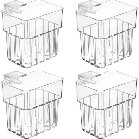 Supports pour plantes d'aquarium, 4 pots transparents en plastique avec vis (1/5)