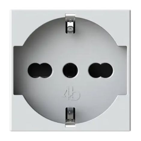 Presa Schuko Compatibile Bticino Matixgo Bianco ( 4 Box Cod. 4Bpp40.Jw )
