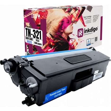 Toner Inkdigo TN321C compatibile con Brother DCP-L8400CDN HL-L8250CDN, certificato TÜV. (1/5)