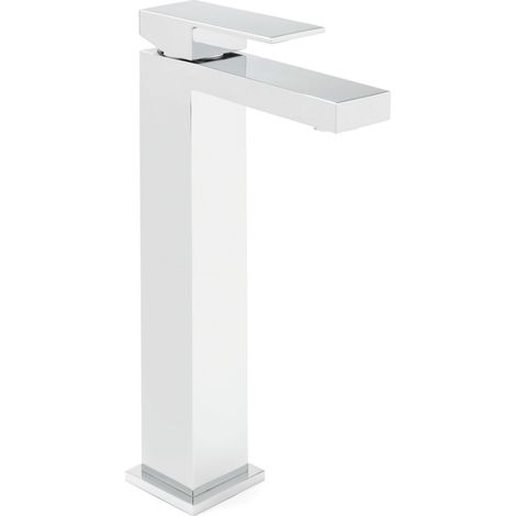 Sagittarius Blade Tall Mono Basin Mixer Tap with Sprung Waste - Chrome (1/2)
