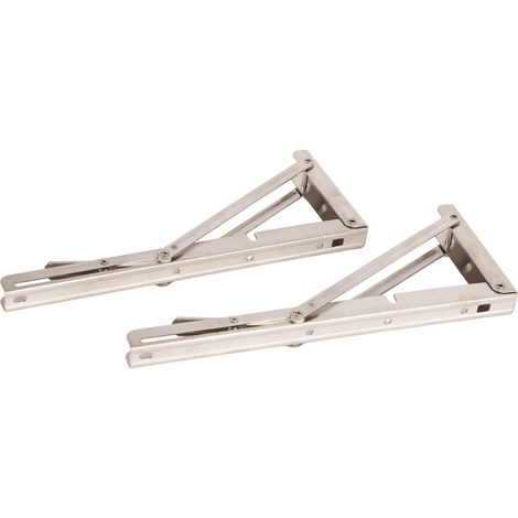 Équerre pliante triangulaire en acier inoxydable en forme de L, équerre pliante renforcée pour cuisine et chambre (1/5)