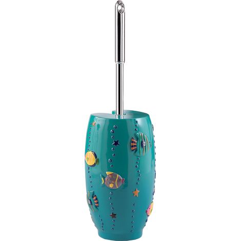 Gedy Dori Portascopino, Resina, Turchese, 7.7 x 10.7 x 37.5 (1/2)