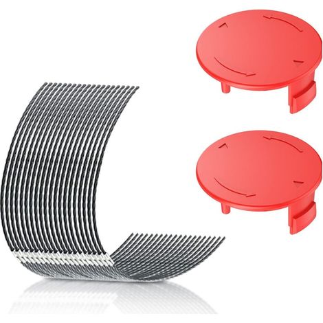 Trywise Lot de 10 cordons de tondeuse à gazon + 2 capuchons, diamètre 3,5 mm, bobines de rechange pour tondeuses à gazon, compatibles avec les bobines de rechange Bosch F016800431 AFS 23-3 (1/4)