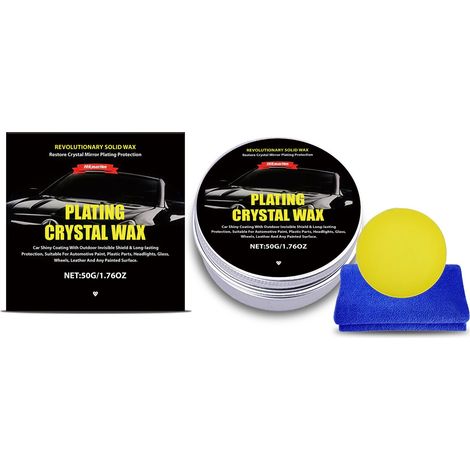 Car care wax kit - Body protection, scratch care, anti-scratch and wear resistance, suitable for all car models -- 50g + 1 cloth + 1 sponge -- BIEMMEDUE (1/5)