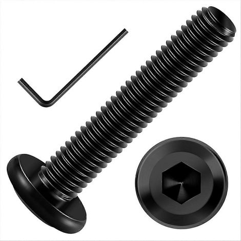 Vis M6x30mm, Lot de 50, Tête Fraisée à Six Pans Creux, Boulons Inoxydables, Clé Allen Incluse (1/5)