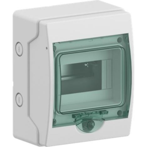 Schneider Electric – Tableau mural 6 modules IP65 avec porte transparente – Degré de protection IK09 – Matériau polymère auto-extinguible – Pour espaces confinés