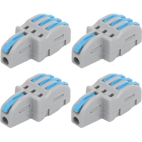 20 connecteurs rapides SPLF13, 1 entrée, 3 sorties, distributeur de câbles TTap pour moteurs d'éclairage, 250 V (bleu) (1/5)