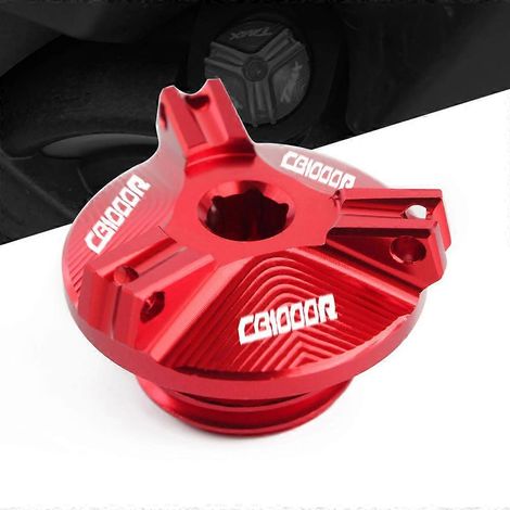 Aplicable a: Honda CB 1000 R CB1000R CB 1000R NEOSPORTCAFE Motocicleta Tapa de llenado de aceite de aluminio CNC (rojo) (1/5)