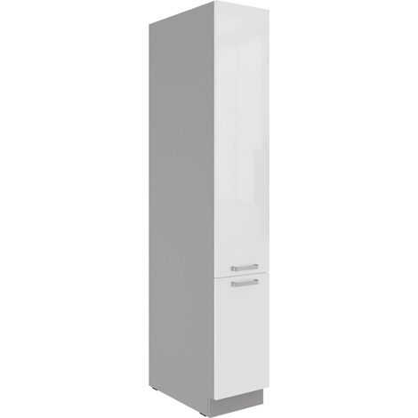 Küchen Apothekerschrank 30 cm BIANCA Weiß hochglanz Küchenzeile Küchenblock (1/5)