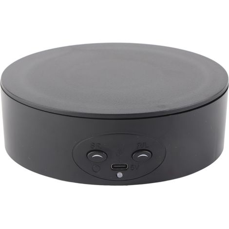 Présentoir rotatif à 360° - Charge maximale : 3 kg - Plateau tournant électrique pour bouteilles de vin, cosmétiques et montres - Noir (1/5)