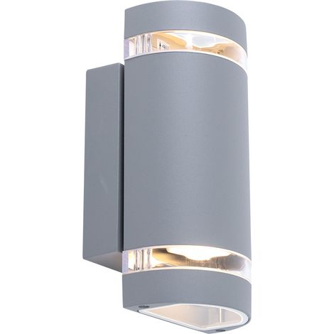 Applique esterna Kanlux ZEW 22443 grigia GU10 IP44 su/giù (1/3)