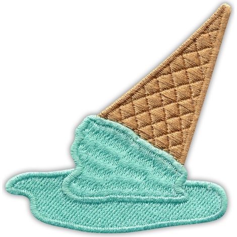 Patchion „Geschmolzenes Eis“ – Minze – Aufnäher/Abzeichen/Emblem zum Aufnähen