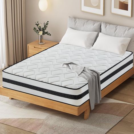 Matelas mémoire de forme et ressorts ensachés 140x190 épaisseur 23cm，matelas orthopédique soutien parfait,confort ferme (1/5)