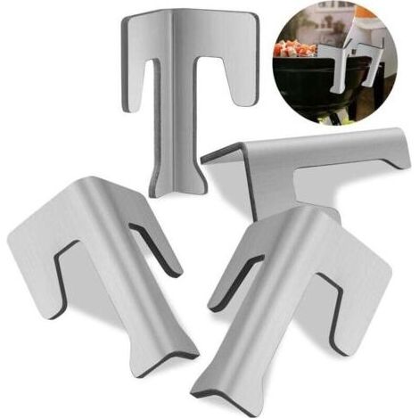 Pair 4PCS Jeu d'entretoises pour plaques de feu - Entretoise en acier inoxydable-pour plaques de barbecue pour foyer, plaques de barbecue pour barbecue à bouilloire (1/4)