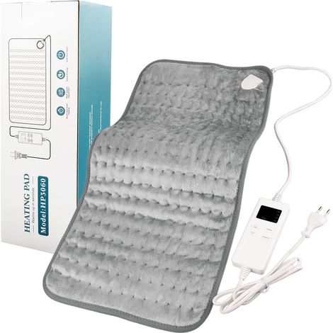 Couverture chauffante couverture de physiothérapie hivernale couverture chauffante pour les jambes couverture chauffante à température contrôlée tapis chauffant simple - (30 60cm) gris argenté