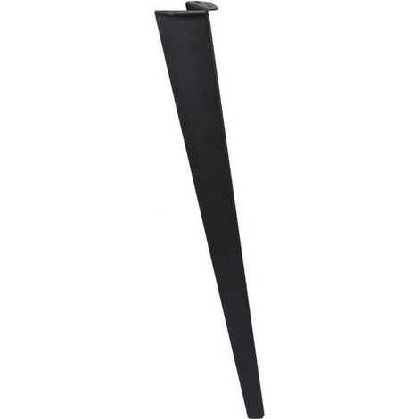Tischbein modern Schwarz Stahl 720 mm - Pro Stück