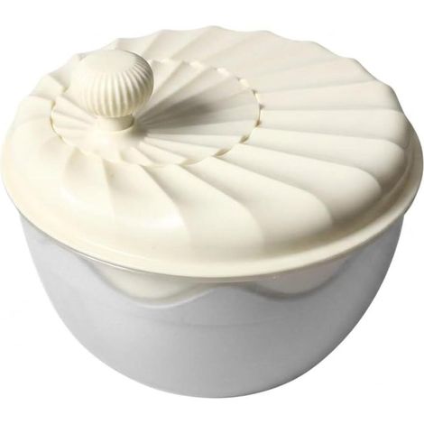 Essoreuse à Salade Manuelle box Passoire et Bassine de Lavage Intégrées Polypropylène clair 24 3 × (1/5)