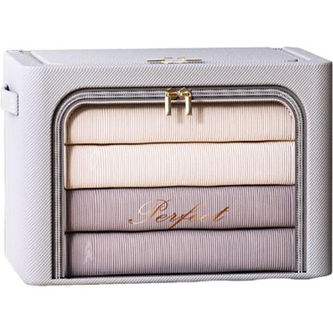 Caja de almacenamiento de ropa, canasta plegable de tela para el hogar, caja de almacenamiento de ropa y colchas, caja de almacenamiento de artefactos (24L, 72L, 110L) A, 60 42 40 cm (1/5)