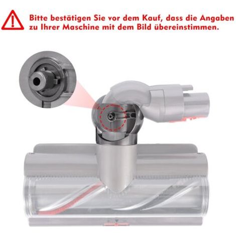 Accessori aspirapolvere compatibili Dyson V10 V11 V15, Testa aspirante 100W ad alta coppia + connettore ruota pallina (1/4)