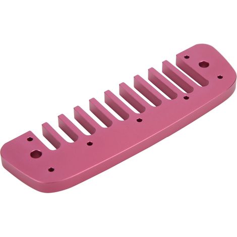 Harmonica 10 Trous en Métal pour Débutants, Instrument à Vent Portable en Rose Rouge (1/5)