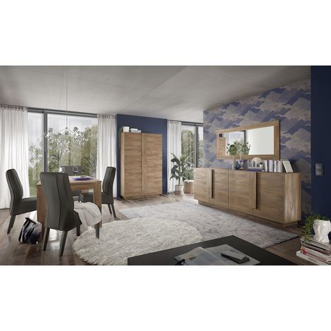 Salle à manger contemporaine chêne mercure Uranus (1/5)