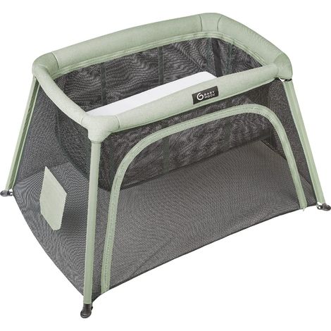 Lit parapluie 3-en-1 Moov and Comfy - Idéal dès la Naissance et jusqu'à 4 ans - 2 niveaux:Berceau et grand Lit d'appoint-Evolutif en Aire de jeux - Facile à monter et à plier (1/5)