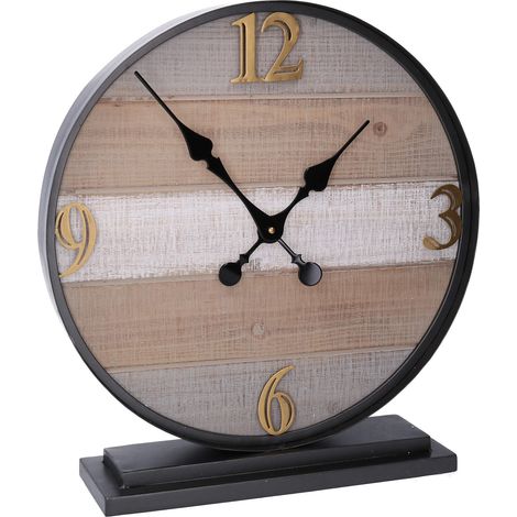 Orologio tavolo in legno in metallo cm 43,9x11,9xh48 (1/2)