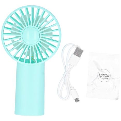 Ventilateur de bureau rechargeable USB portable avec pastilles d'aromathérapie pour maison et bureau