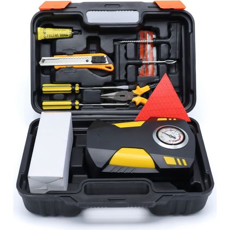 Inflador de neumático 12 V para coche - manómetro analógico (1/5)