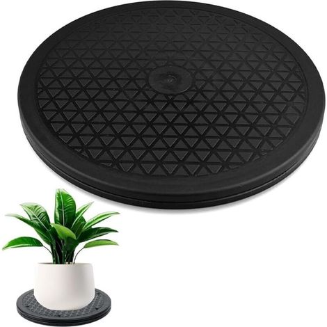 Plateau Tournant, Plateau Rond Rotatif 360° Multifonction, Support Plaque Tournant, avec Roulement à Billes en Acier, pour TV, Enceintes, Ecrans, Plantes, Modelisme, 25 cm (1/5)