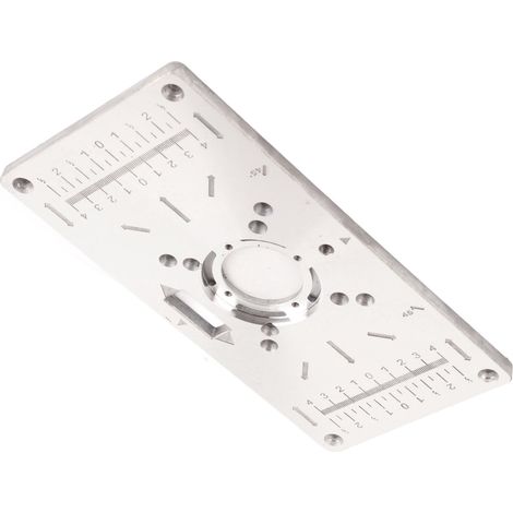 Outils pour le travail du bois, affleureuse, machine à graver, plaque inversée, fraiseuse électrique, table de guidage, plaque à chanfreiner, table de montage, jeu de plaques d'insertion (1/5)