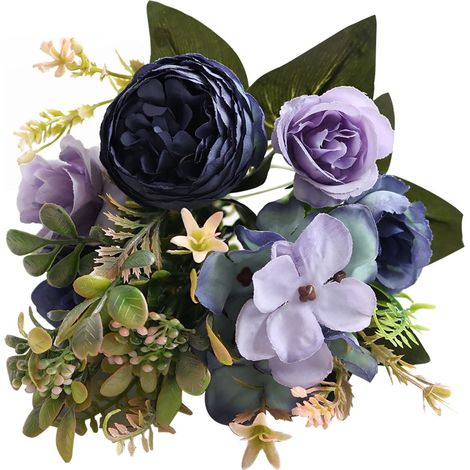 Bouquet De Pivoines Artificielles - Fleur En Soie Avec Branches Flexibles - Décoration Intérieure Et Extérieure - 1 Pièce (1/5)