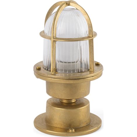 Faro Mauren - 1 Pedestal ligero para exteriores, latón, IP44, E27 (1/4)