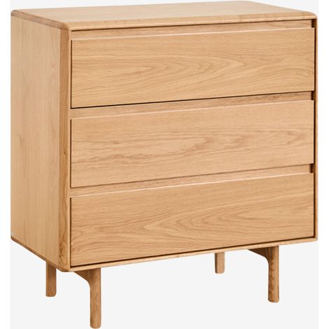 SKLUM Treveris Kommode aus Holz mit 3 Schubladen              Braun Eiche                     