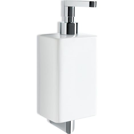 STILHAUS Living porta dispenser ceramica bianca per muro cromato codice prod: 000LV3008
