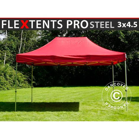 Pop up gazebo FleXtents PRO Steel 3x4.5 m, Red