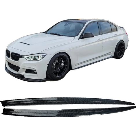 Panneau d'extension de bas de caisse, plastique ABS, 82,67" x 6,69" x 4,33", compatibilité BMW Série 3, remplacement direct, 2 pièces (1/5)