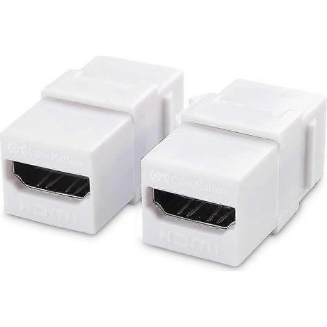 Lot de 2 prises HDMI Keystone 8K 60 Hz et 4K 120 Hz haute vitesse encastrables (1/4)