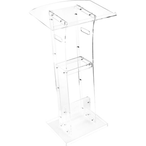 VEVOR Supporto per Podio, Capacita di Peso 25 kg Podio per Conferenze con Ampia Superficie di Lettura e Ripiano Portaoggetti, Fermalibri, da Terra, per Aule, Matrimoni, Conferenze, Lezioni e Concerti