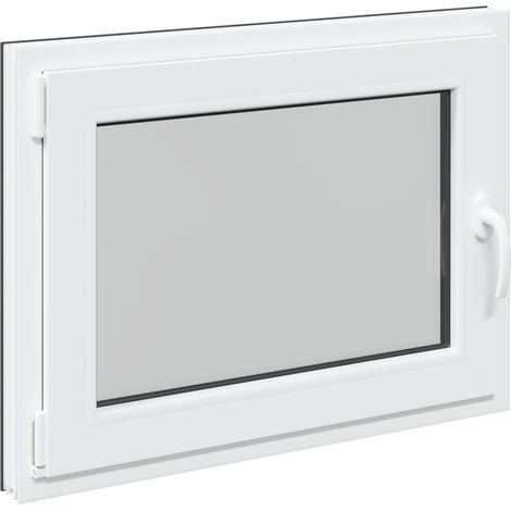 Kellerfenster RISOR 80 x 60 cm PVC und Glas Anthrazit vidaXL