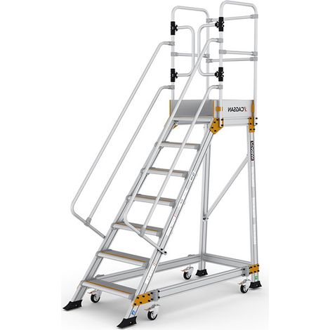Piattaforma con ruote 7 gradini - Altezza massima di lavoro 3.75m - EP6