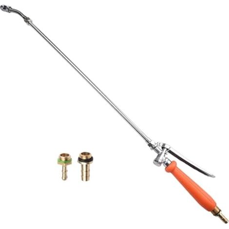 Lot de 2 pulvérisateurs à ardillon en laiton, 73,7 cm, tige de pulvérisation avec poignée en métal, pour pulvérisateur de jardin de rechange, vanne d'arrêt intégrée (1 lot) (1/5)