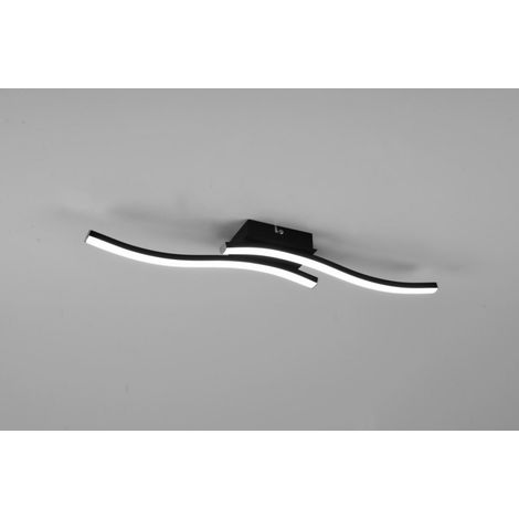 Lampada Soffitto Design Doppia Bacchetta Led 4000k Route Nero Trio Lighting (1/4)