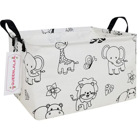 Panier à linge rectangulaire pliable pour chambre d'enfant, panier à linge pour organisation/rangement de jouets pour enfants, bureau, chambre, placard (1/5)
