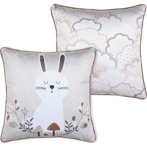 GABIN WHITE Kissen 40x40 cm Hase