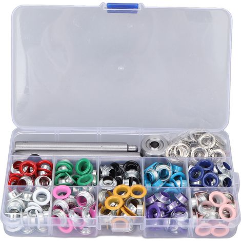Kit de fixation pour œillets métal et plastique 8mm, pour projets DIY, travaux du cuir et bricolage créatif (1/5)