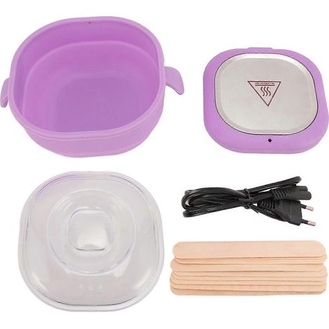 Chauffe-cire électrique 100 W pour épilation, pot en silicone pliable de 400 ml, antiadhésif (1/4)