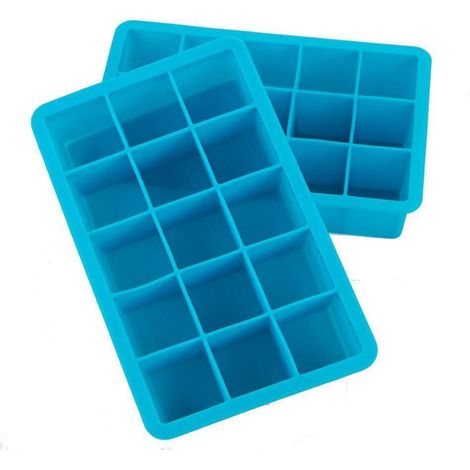 Eiswürfelform Silikon 2 Stück 15 Fächer Mini Eiswürfelbehälter 3cm